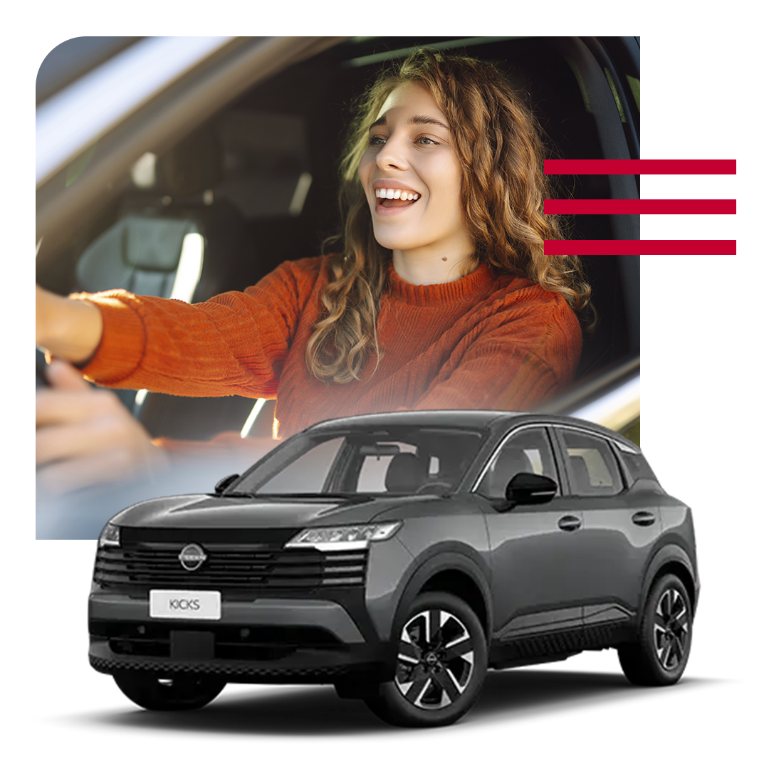 Nissan Kicks PCD — pessoa dirigindo